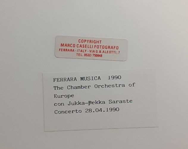 Jukka-Pekka Saraste dir. Chamber Orchestra Europe 1990