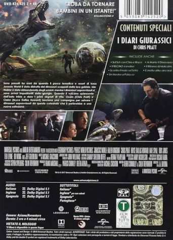 Jurassic WorldIl Regno Distrutto (DVD) Universal Pictures, 2018 come nuovo