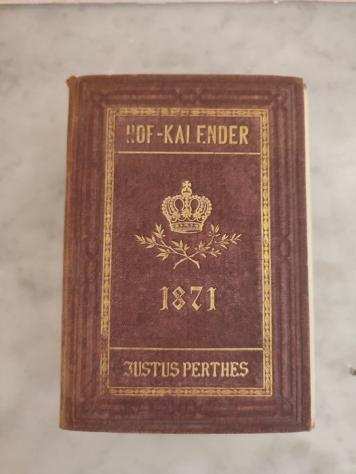 Justus Perthes - Gothaischer Hofkalender (lot of 8) Almanac de Gotha Almanacco di Gotha - 18711885
