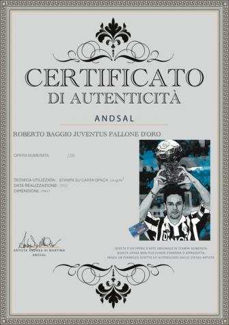 Juventus - Campionato italiano di calcio - Roberto Baggio - 2023 - Poster, Stampa sportiva