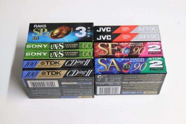 JVC, Sony - MAXELL - SONY - JVC - TDK - RAKS - BASF - SCOTCH - Modelli vari - Audiocassette