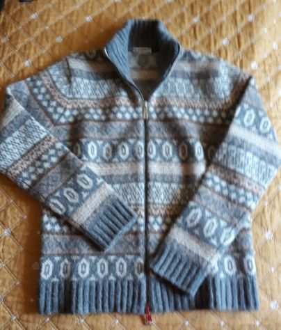 Kangra maglione con zip in baby alpaca