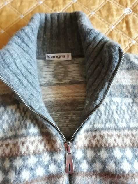 Kangra maglione con zip in baby alpaca