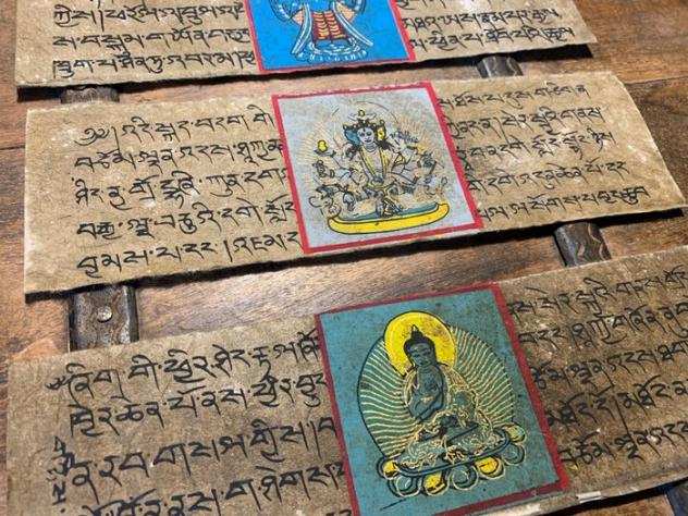 Kanjur - Collection of Buddhist manuscripts with miniatures - 18801940