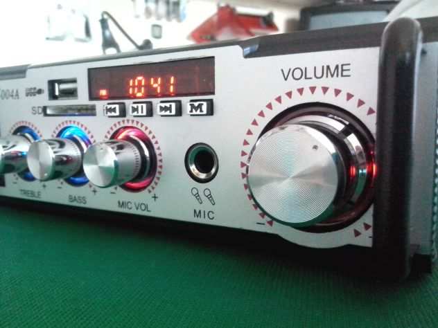 Karaoke stereo hi-fi amplificatore bluethooth multiuso 50 watt