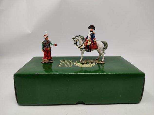 King and Country - Statuetta - The Age of Napoleon NA26 Guerra Napoleonica Napoleone a Cavallo e Mammellucco - (1) - Metallo