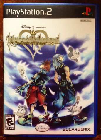 kingdom hearts re chain of memories ps2 playstation 2 custodia e cover art USA