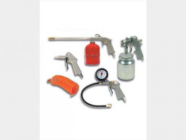 KIT ACCESSORI PNEUMATICI 5 PEZZI COMPRESSORI