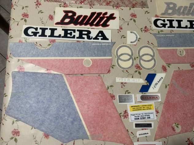 kit adesivi originali gilera bullit blu e rosso