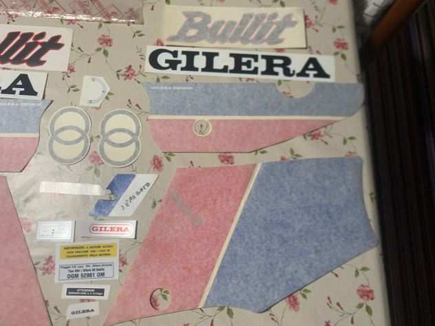 kit adesivi originali gilera bullit blu e rosso