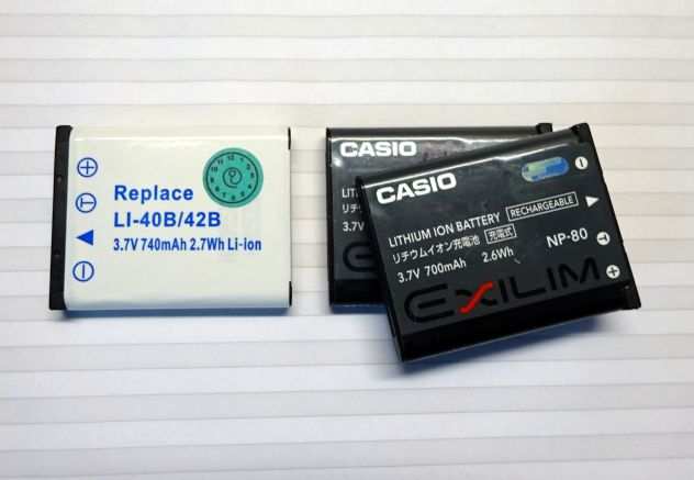 Kit Batterie per fotocamere CASIO o FUJI