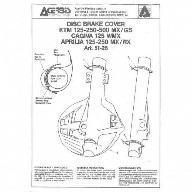 Kit copridisco Acerbis KTM Aprilia Cagiva