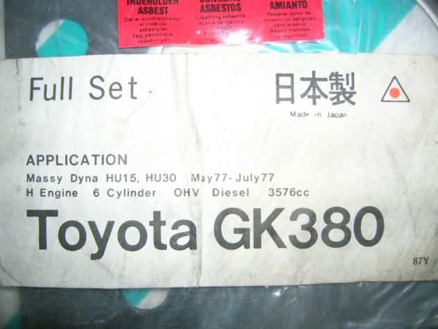 Kit guarnizioni motore H Toyota HJ45 Cod. 04111-47020