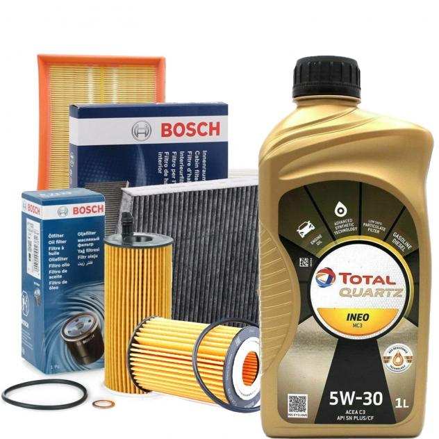 Kit tagliando filtri Bosch  TOTAL QUARTZ 5w30 PEUGEOT 308 II 1.6 BLUEHDI dal 032014