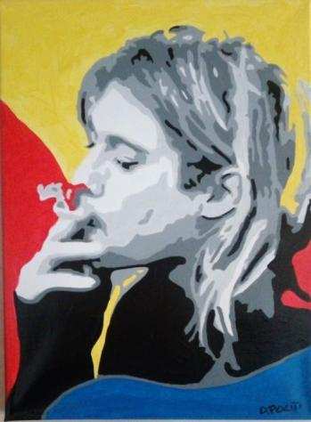 Kurt Cobain - By artist Daniela Politi - Kurt Cobain - Painting