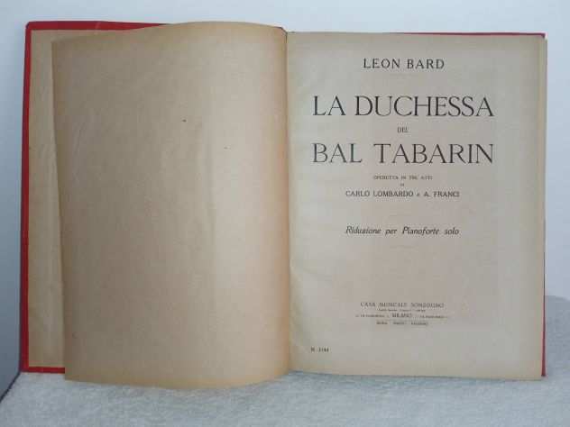 La Duchessa di Bal Tabarin di Leonard Bard spartito musicale del 1921