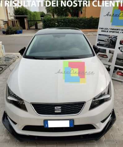 LAMA SOTTO PARAURTI ANTERIORE SEAT LEON 5F ABS SPORTIVO NERO LIP SPLITTER .-