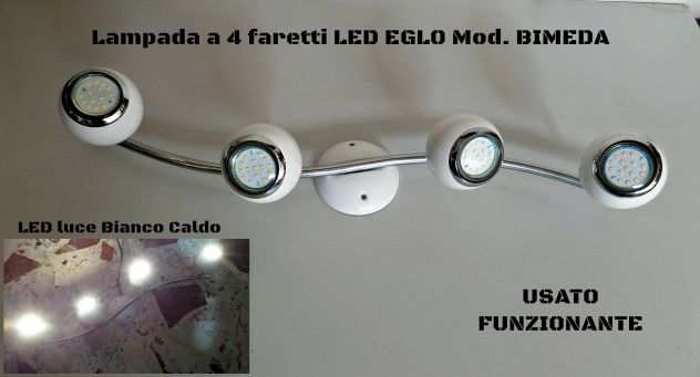 Lampada da soffitto  Parete ( moderna ) 4 faretti a sfera orientabili Usata