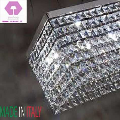 lampadari 6 luci nuovo moderno cristallo purissimo cromo lucido ebay salotto