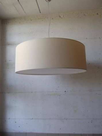 lampadario cilindro in tessuto artigianale cm 100