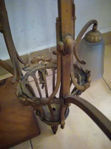 Lampadario in bronzo dorato francese anni 30