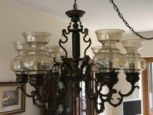 Lampadario in ottone