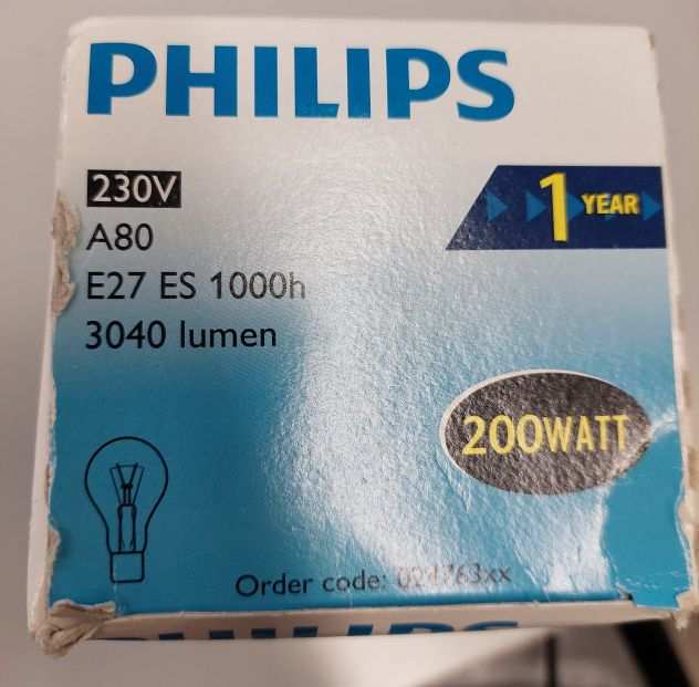 Lampadine incadescenza Philips E27 200W