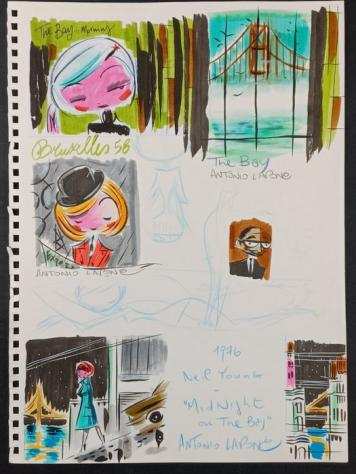 Lapone, Antonio - 6x illustrazioni per Neil Young quotMidnight on the Bayquot