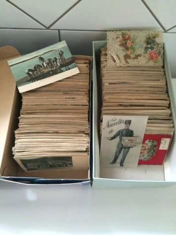 Large batch of old postcards