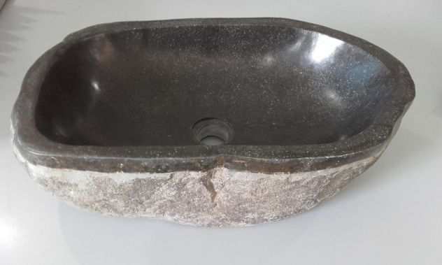 LAVABO APPOGGIO JOYA LARGE IN PIETRA DI FIUME 55X33 H.14,5