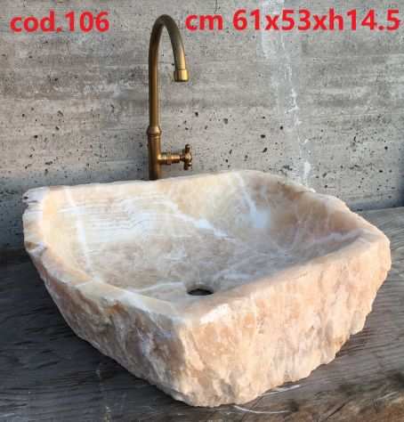 Lavabo lavandino in marmo onice