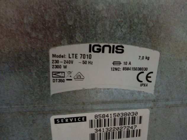 Lavatrice Ignis LTE 7010 x ricambi