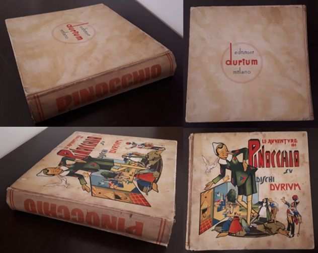 LE AVVENTURE DI PINOCCHIO SUI DISCHI DURIUM 1933, completo su 18 dischi.