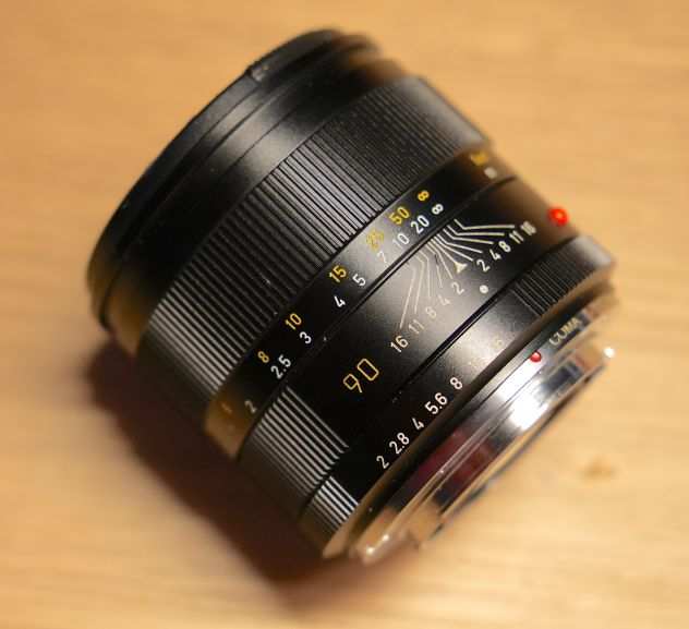 LEICA 90mm SUMMICRON-R f2 LEITZ CANADA modificato Nikon F mount