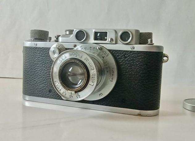 Leica III B pre-war Elmar 5 Cm  case Fotocamera a telemetro