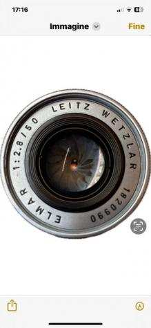 Leitz Elmar 2,850mm (1820990)  paraluce 12585 H  acc.  Obiettivo fisso