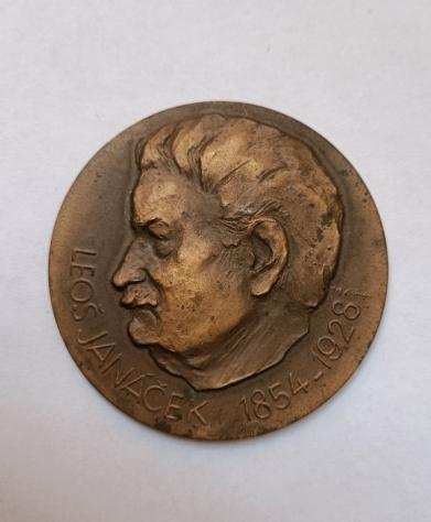 Leos Janacek (1854-1928) Composer - Bronze Portrait Medal - Bronze Portrait Medal - 19501950