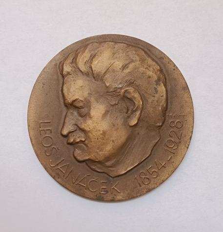 Leos Janacek (1854-1928) Composer - Bronze Portrait Medal - Bronze Portrait Medal - 19501950
