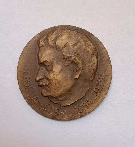 Leos Janacek (1854-1928) Composer - Bronze Portrait Medal - Bronze Portrait Medal - 19501950