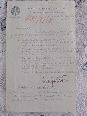 Lettera - Serafino Mazzolini  Carlo Delcroix  Renato Ricci  Dino Alfieri - 4 Lettere con firme autografe di politici fascisti - 1928