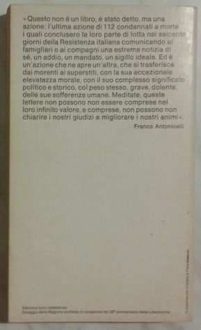 Lettere di condannati a morte della resistenza italiana Einaudi 1975 ottimo