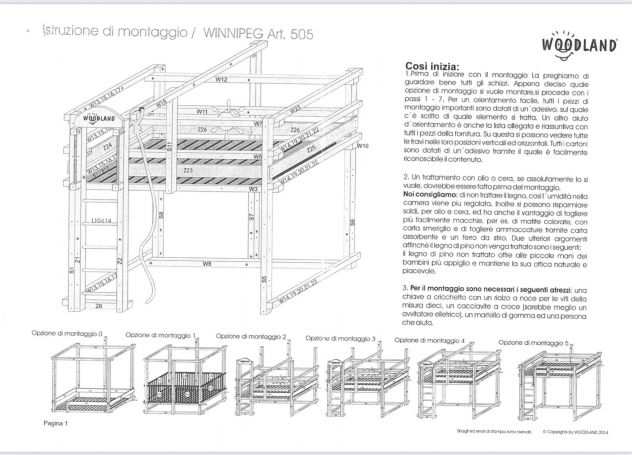 Letti in legno altezza variabile