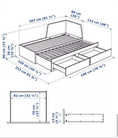 Letto divano2 cassetti2 materassi, FLEKKE IKEA