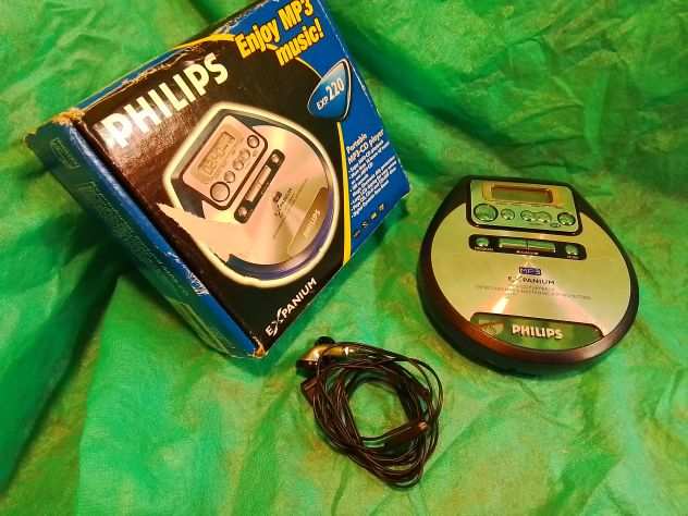 Lettore CD portatile Philips, a batterie, con possibilitagrave di collegarlo alla ret