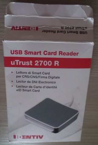 lettore di smart card completo di scatola con istruzioni USB ecc.
