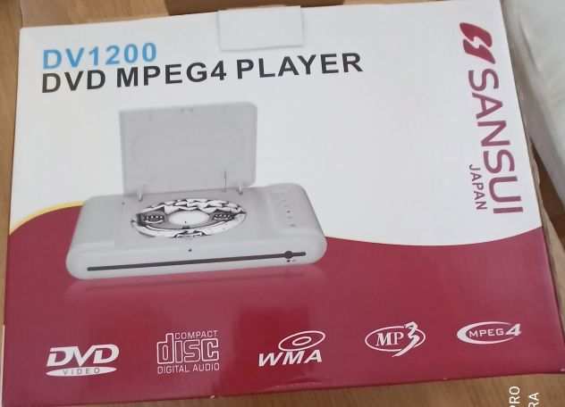 Lettore DV 1200 bianco in ottime condizioni DVD MPEG 4 G PLAYER marca SANSUI