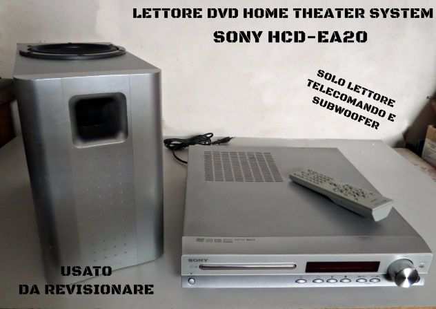 Lettore DVD Home Theater 5.1 SONY HCD-EA20 USATO DA REVISIONARE