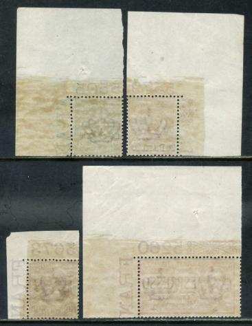 Levante - La Canea 1907 - Ordinari  espresso, 4 valori con numero di tavola