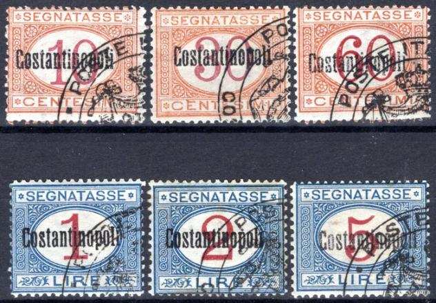 Levante (uffici postali italiani dal 1874 al 1923) 1922 - Segnatasse Costantinopoli - la serie completa nuova con gomma originale - qualitagrave lusso - Sa