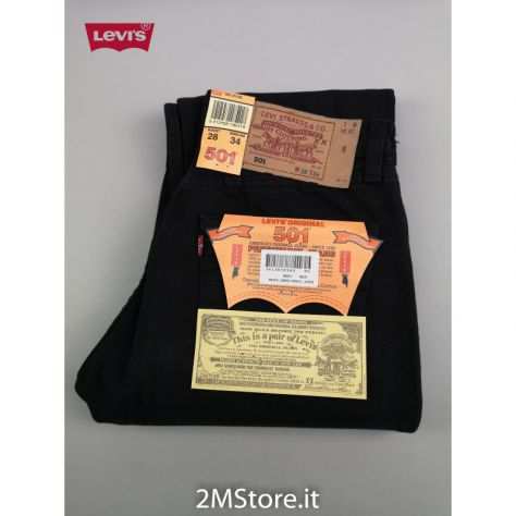 LEVIS JEANS LEVIS 501 ORIGINAL UOMO DENIM COLORE NERO NUOVI by 2MSTORE.IT